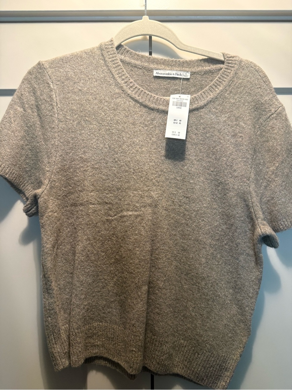Abercrombie & Fitch Men’s Crewneck Sweater — Light Brown Heather
